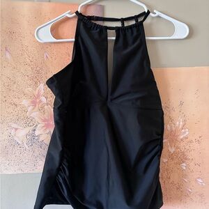 Time and Tru Black black swim top